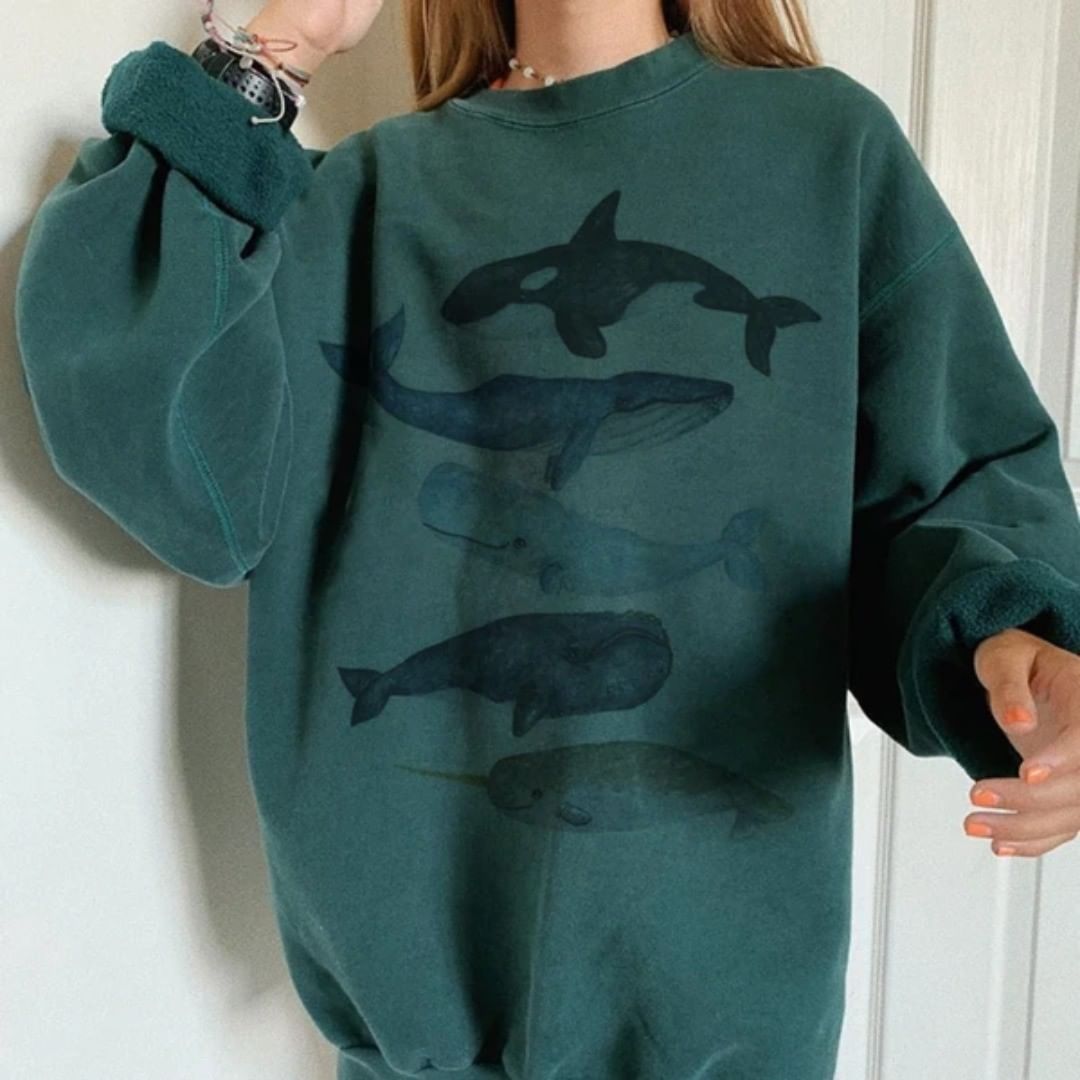 Vintage best sale whale sweatshirt