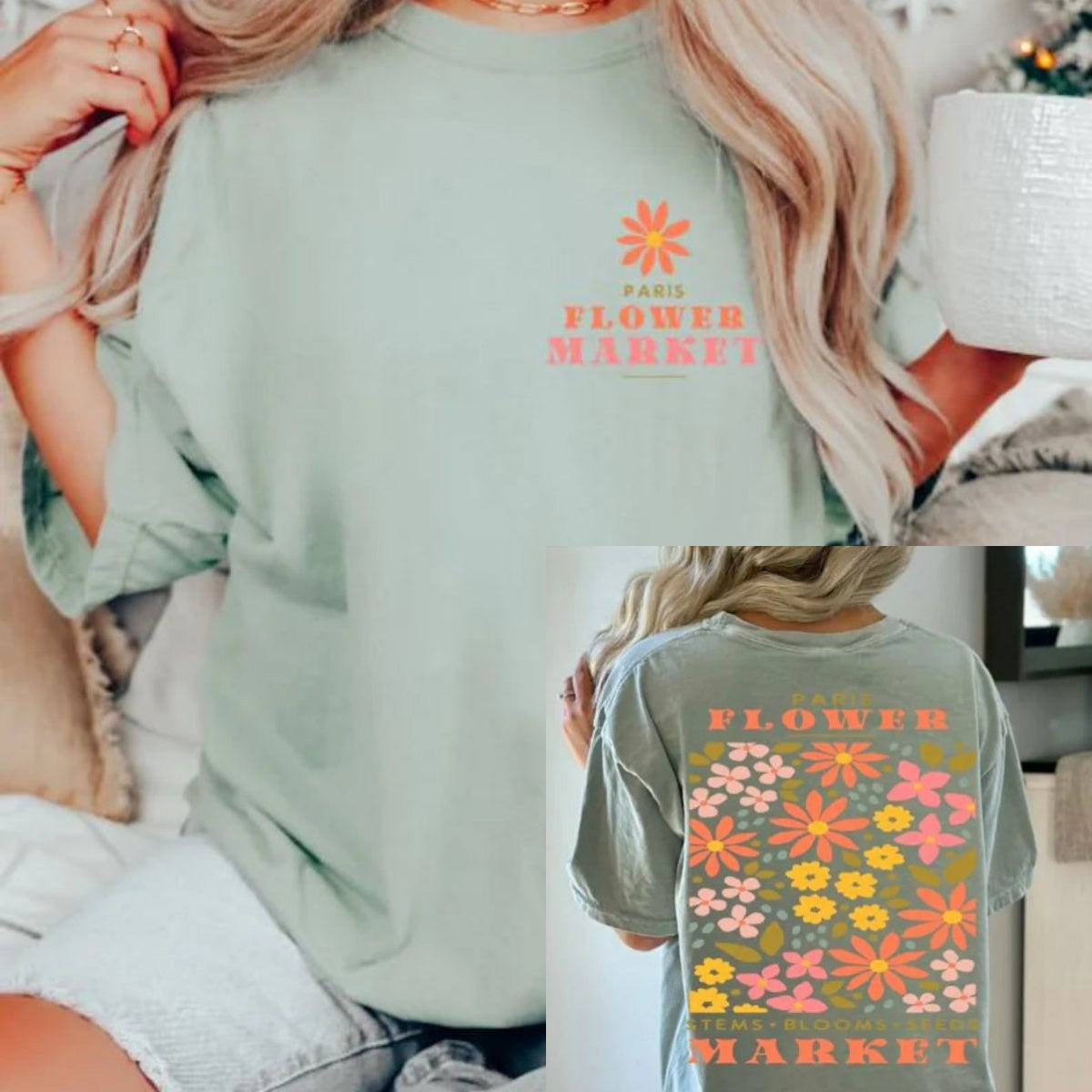 Vintage Pressed Flowers Boho Wildflowers T Shirt