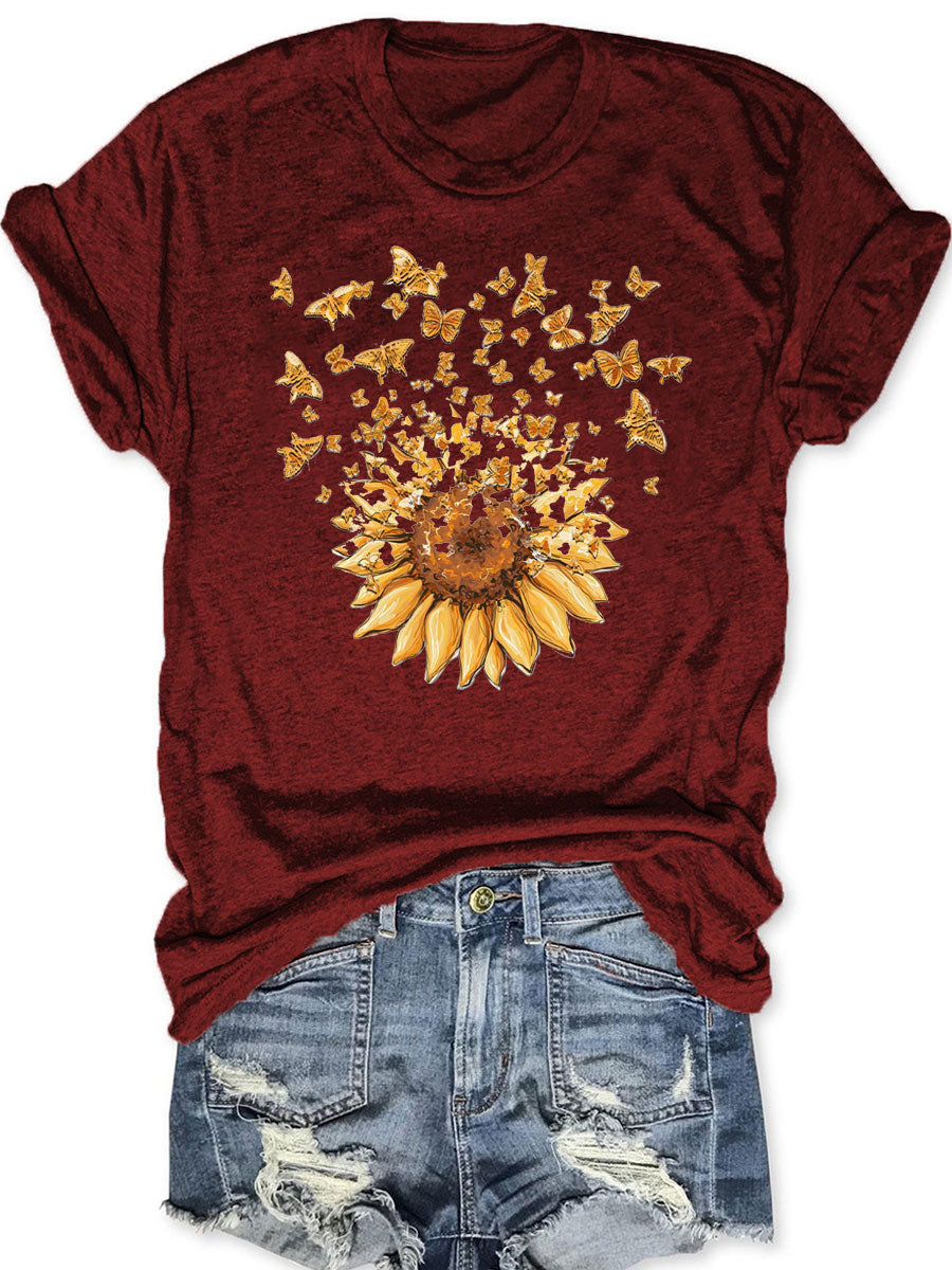 Sunflower Butterfly T-shirt