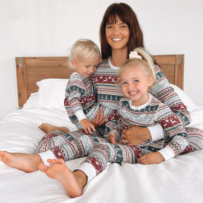 Family Matching Christmas Print Pajamas Sets