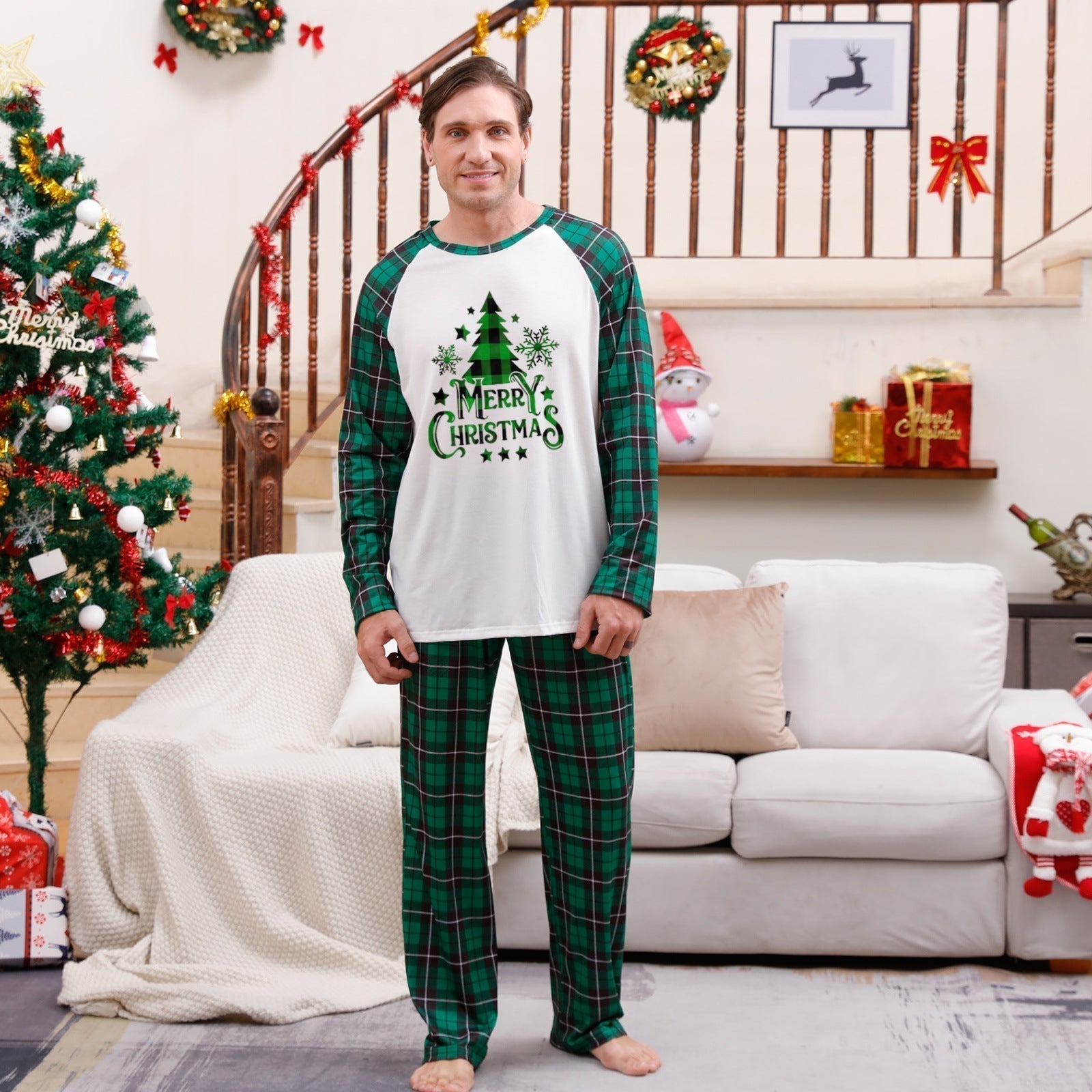 Family Matching Christmas Parent-Child Pajama Set