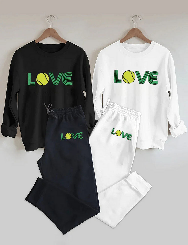 Love Tennis Sweatshirt Set