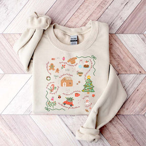 Doodle Christmas Liberal Values Political Protest Sweatshirt