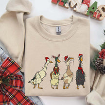 Christmas Ducks Farm Lover Sweatshirt