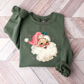 Pink Santa Retro Christmas Sweatshirt
