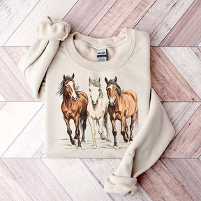 Cute Western Horses Sweatshirt
