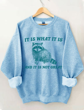 It Is What It Is And It Is Not Great Sweatshirt