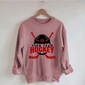 Custom Hockey Name Graphic Sweatshirt