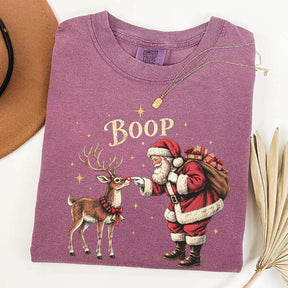 Vintage Santa Reindeer Christmas Boop T-Shirt