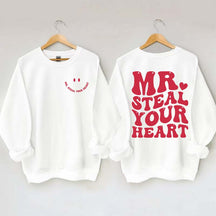 Retro Valentine Mr Steal Your Heart Sweatshirt
