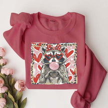 Valentine Raccoon Sweatshirt