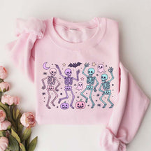 Dancing Skeletons Halloween Retro Sweatshirt