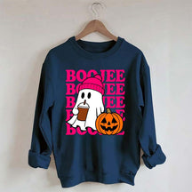 Boojee Ghost Halloween Pumpkin Sweatshirt