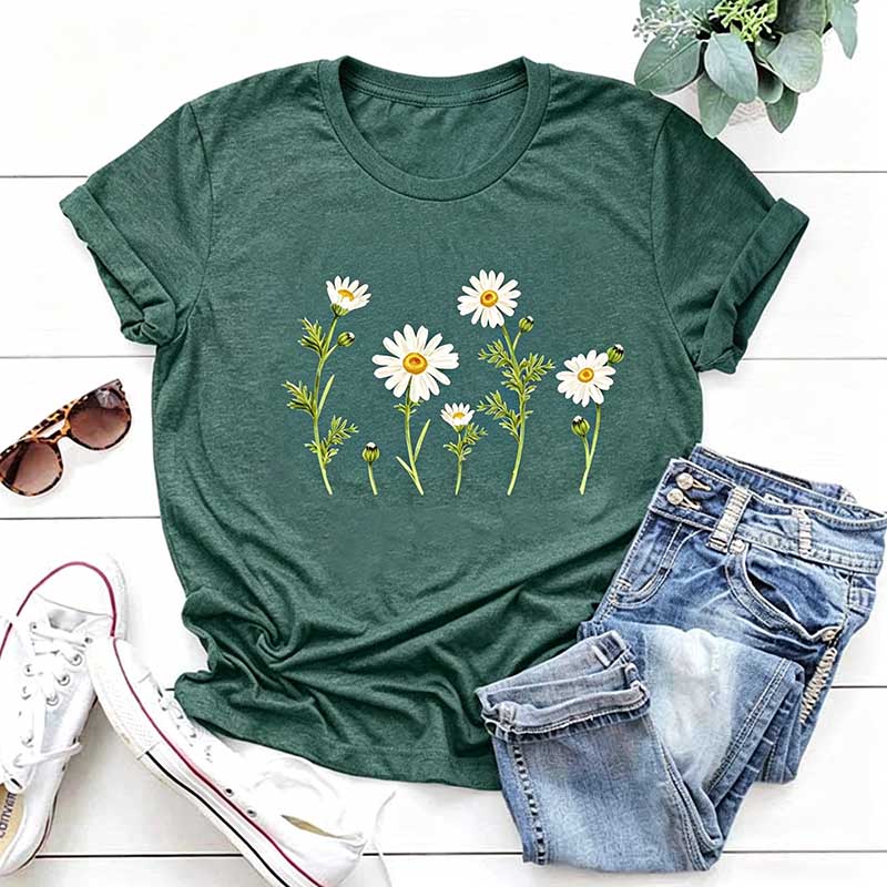 Daisy Flower Wildflower Summer Graphic T-Shirt