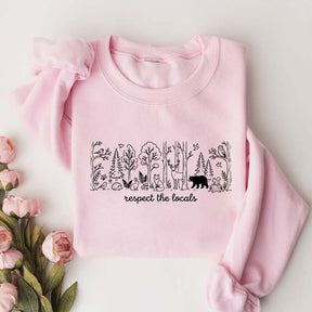 Cute Respect the Locals Woodland Animals Sweatshirt