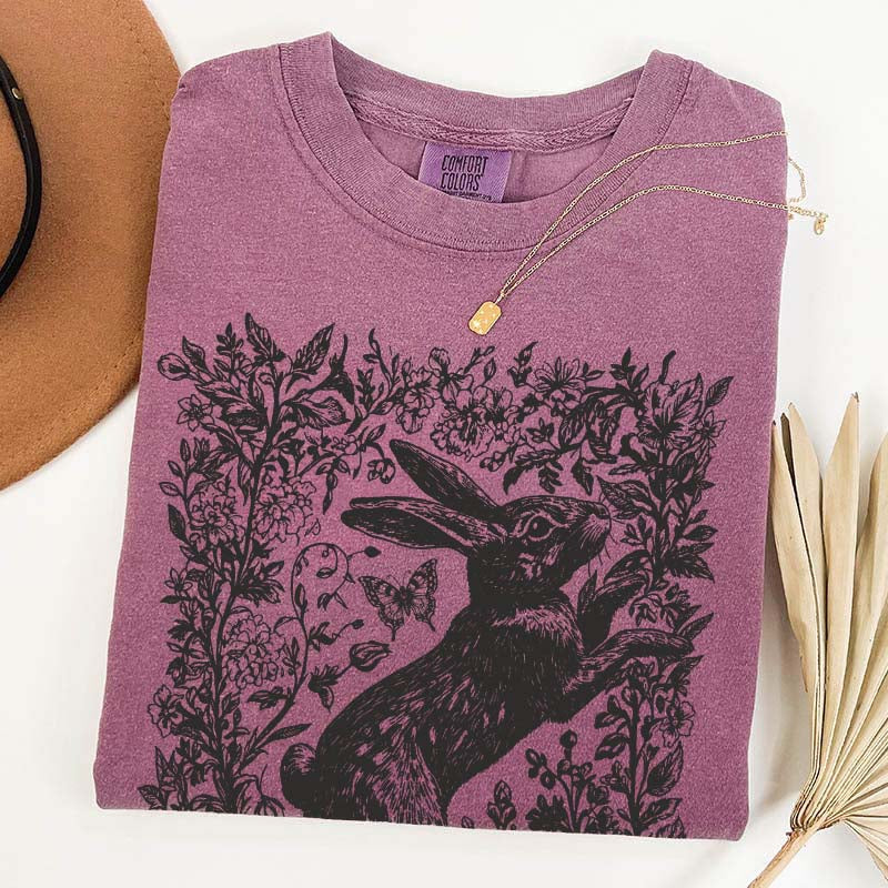 Cottagecore Rabbit Woodland Aesthetic T-Shirt