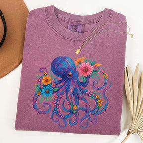 Octopus Floral T-Shirt
