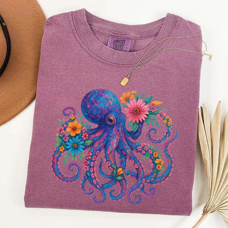 Octopus Floral T-Shirt