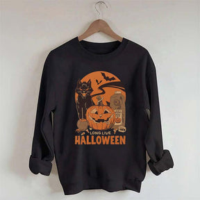 Vintage Black Cat Pumpkin Sweatshirt