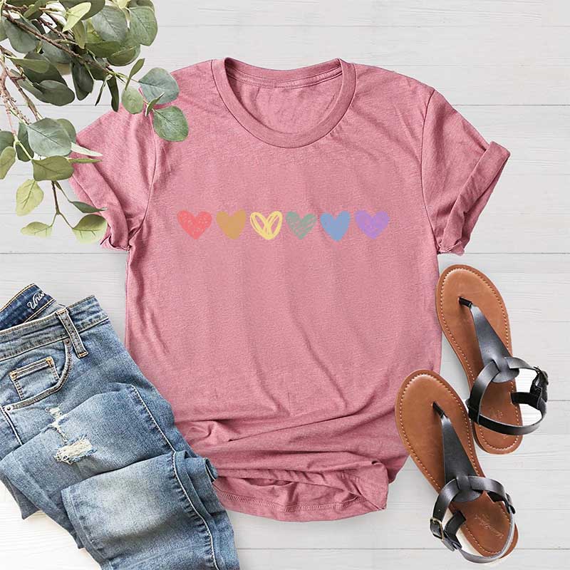 Rainbow Hearts Pride T-Shirt