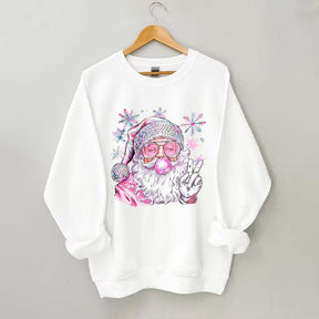 Santa Christmas Blowing Bubble Sweatshirt