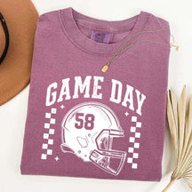 Football Season Game Day Custom Number T-Shirt