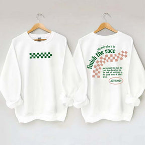 Finish the Race Acts 20:24 Bible Verse Sweatshirt