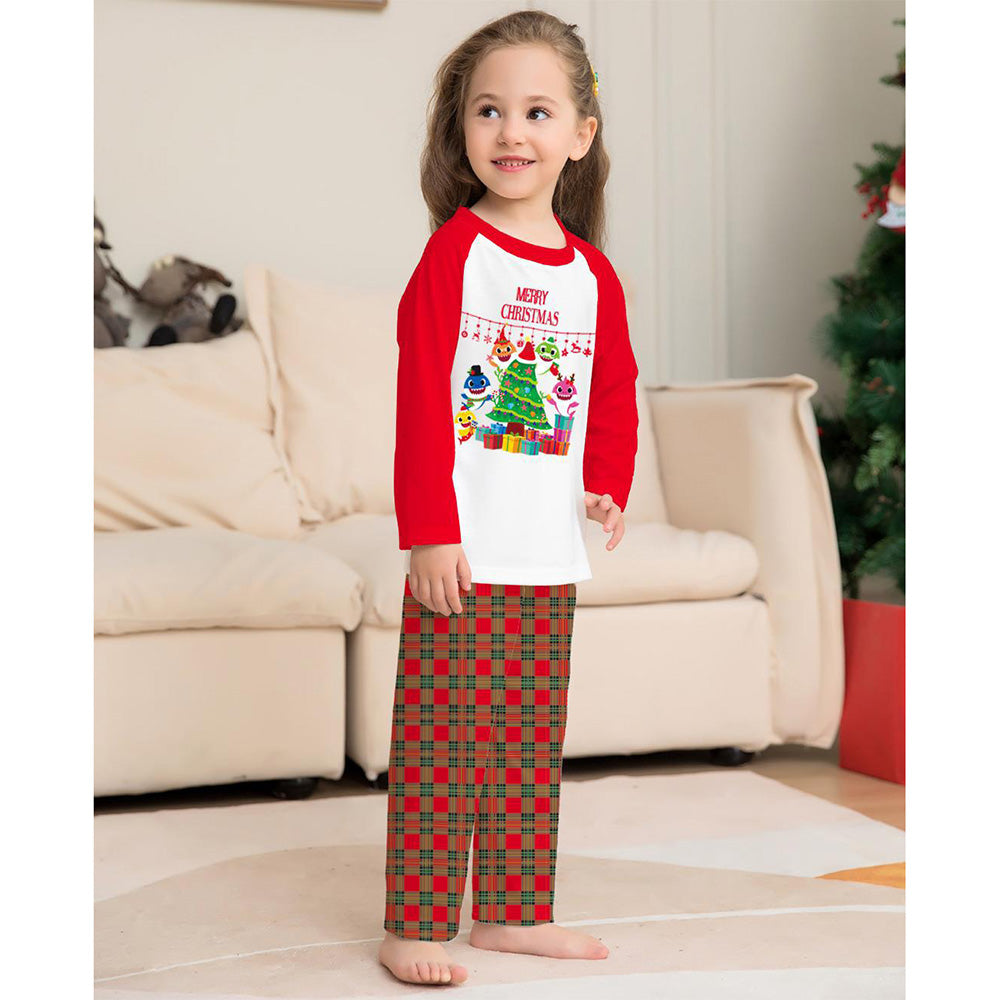 Cute Puppy Print Christmas Family Matching Pajamas