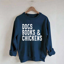 Trendy Dogs Books & Chickens Sweatshirt