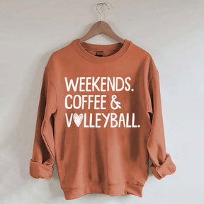 Weekends Coffee & Volleyball Sport Lover Sweatshirt