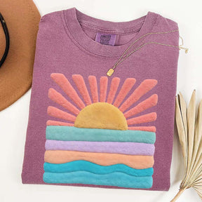 Trendy Aesthetic Sun Printed T-Shirt