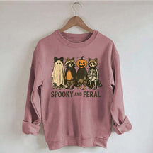 Cute Spooky and Feral Raccoon Sweatshirt