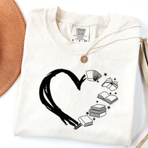 Heart of Books Lover T-Shirt