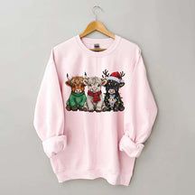 Rustic Highland Cows Christmas Sweatshirt