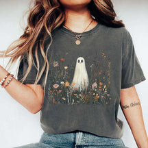 Cute Ghost in Wildflowers T-Shirt