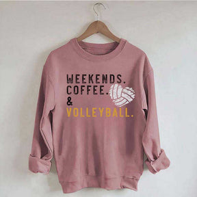 Weeked Coffee & Volleyball Mom Sweatshirt