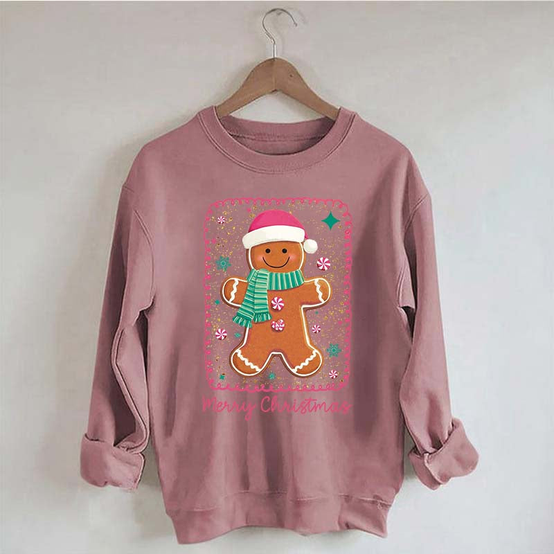 Preppy Gingerbread Merry Christmas Sweatshirt