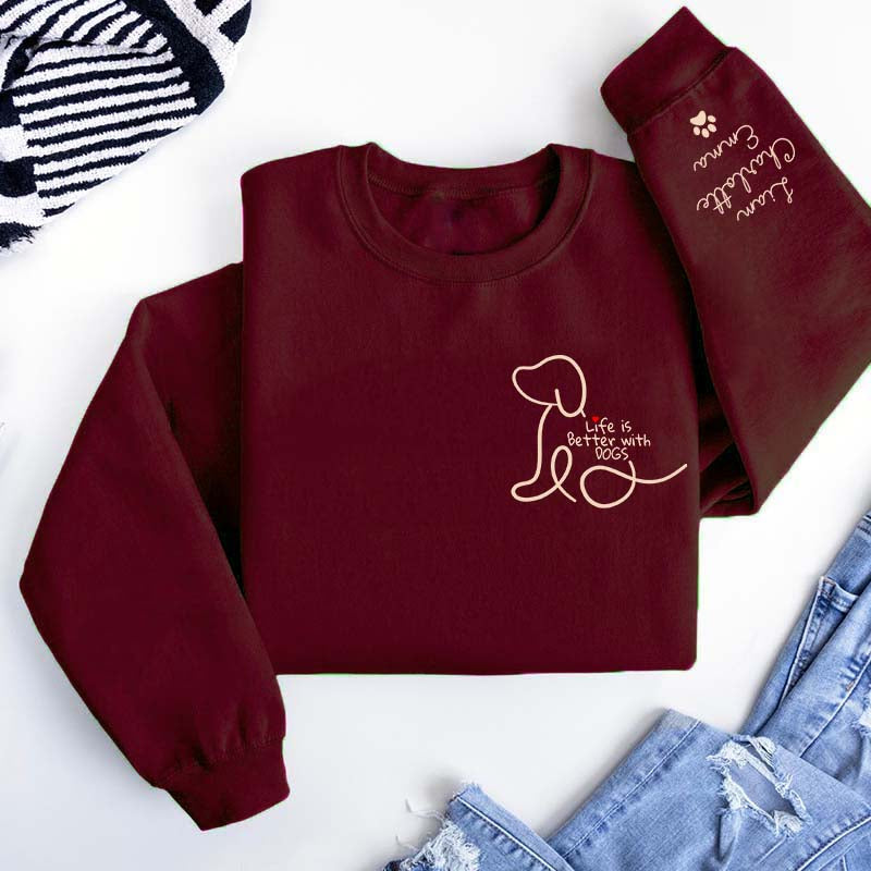 Personalized Pet Name Dog Mom Sweatshirt