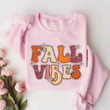 Fall Vibes Flowers Cute Sweatshirt