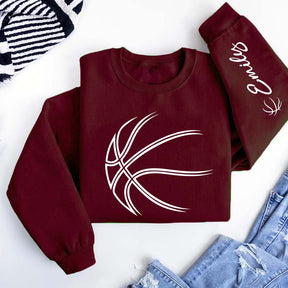Personalized Basketball Silhouette Sweatshirt