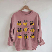 Cute Bee Positivity Teacher Sweatshirt