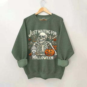 Just Waiting For Halloween Sweatshirt