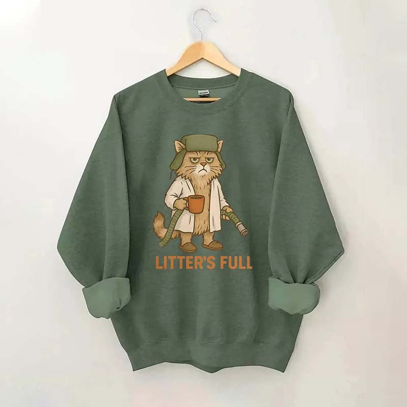 Litter's Full Christmas Vacation Cat Sweatshirt
