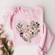 Retro Floral Heart All You Need Is Love Sweatshirt
