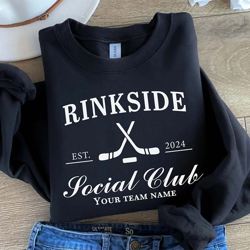 Personalized Hockey Mom Rinkside Social Club Sweatshirt