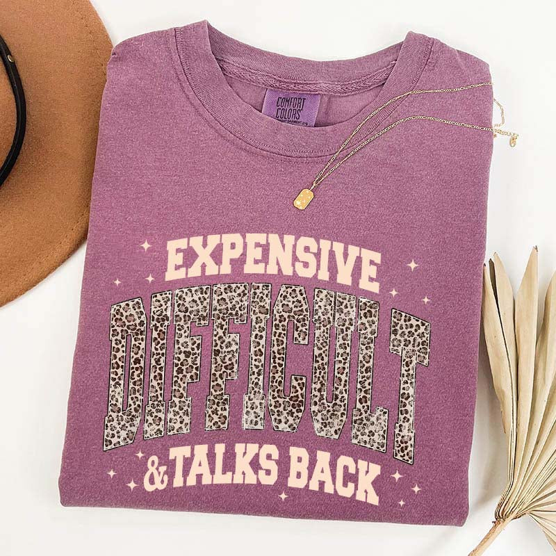 Expensive Difficult & Talks Back Leopard Print T-Shirt