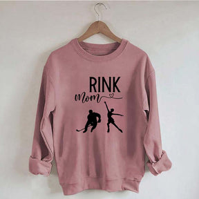 Rink Mom Hockey And Figure Skating Mom Sweatshirt