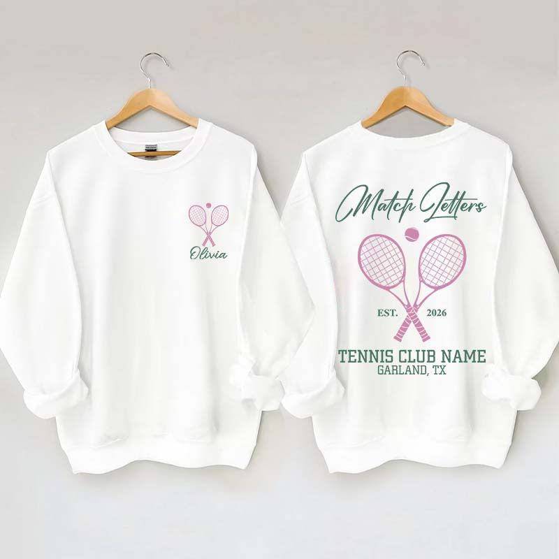 Personalized Tennis Club Coach Sweatshirt