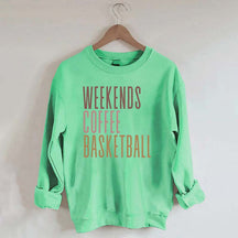 Weekends Coffee Basketball Sweatshirt