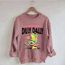 Born to Dilly Dally Vintage Frog Sweatshirt
